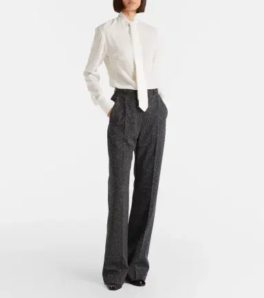 Alexander McQueen Tie-neck crêpe de chine blouse | Thumbnail 2
