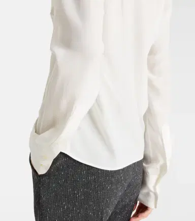 Alexander McQueen Tie-neck crêpe de chine blouse | Thumbnail 3