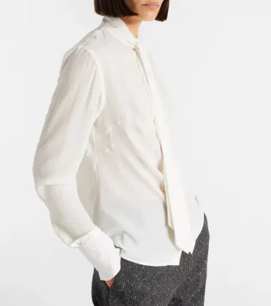 Alexander McQueen Tie-neck crêpe de chine blouse | Thumbnail 6