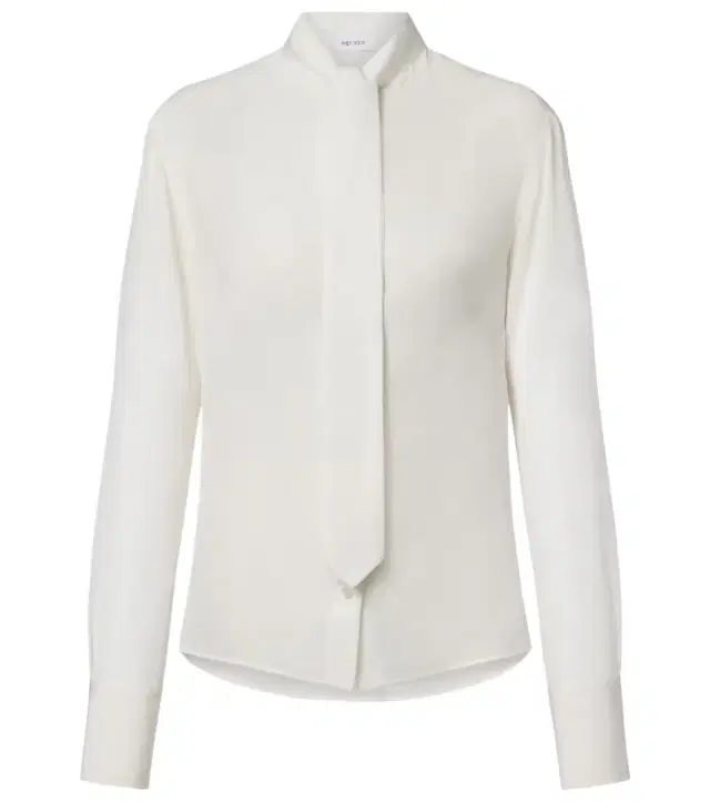 McQueen Tie-neck crêpe de chine blouse
