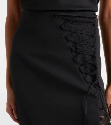 McQueen Lace-trimmed pencil skirt | Thumbnail 3
