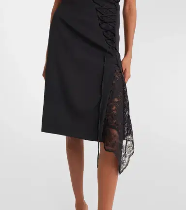 McQueen Lace-trimmed pencil skirt | Thumbnail 5