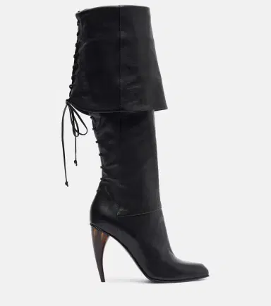 Alexander McQueen Horn Heel leather knee-high boots | Thumbnail 6 Alexander McQueen Horn Heel leather knee-high boots | Thumbnail 6