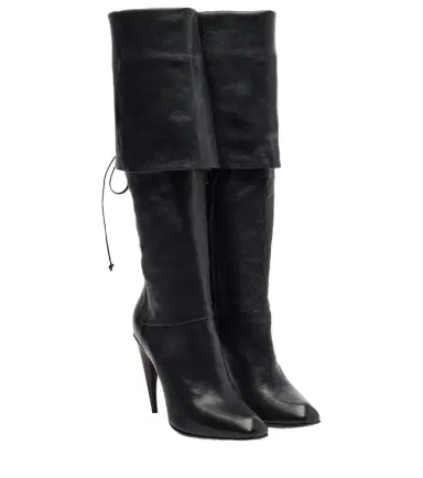 Alexander McQueen Horn Heel leather knee-high boots | Thumbnail 1 Alexander McQueen Horn Heel leather knee-high boots | Thumbnail 1
