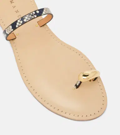 AMANU Kibera snake-effect leather sandals | Thumbnail 2