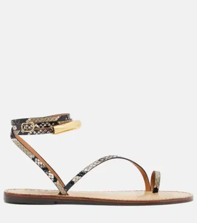 AMANU Kalahari snake-effect leather sandals | Thumbnail 4