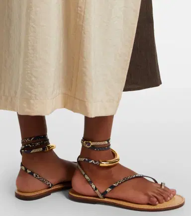 AMANU Kalahari snake-effect leather sandals | Thumbnail 5