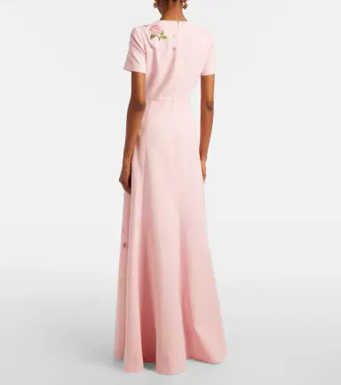 Carolina Herrera Floral embroidered crêpe gown | Thumbnail 3