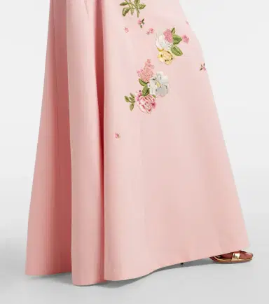 Carolina Herrera Floral embroidered crêpe gown | Thumbnail 5