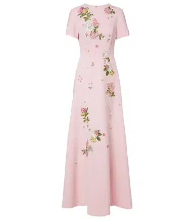 Carolina Herrera Floral embroidered crêpe gown | Thumbnail 1