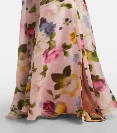 Carolina Herrera Floral linen and silk gown | Thumbnail 2 Carolina Herrera Floral linen and silk gown | Thumbnail 2