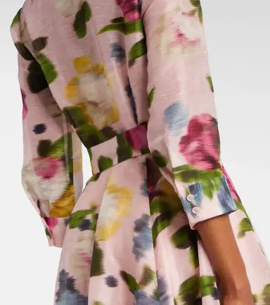 Carolina Herrera Floral linen and silk gown | Thumbnail 4 Carolina Herrera Floral linen and silk gown | Thumbnail 4