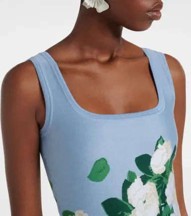 Carolina Herrera Floral silk-blend midi dress | Thumbnail 4