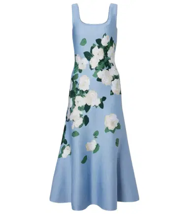 Carolina Herrera Floral silk-blend midi dress | Thumbnail 1