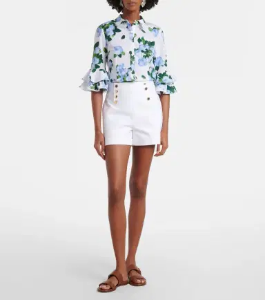 Carolina Herrera Cotton-blend shorts | Thumbnail 3 Carolina Herrera Cotton-blend shorts | Thumbnail 3