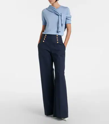 Carolina Herrera Alba cotton-blend wide-leg pants | Thumbnail 3 Carolina Herrera Alba cotton-blend wide-leg pants | Thumbnail 3