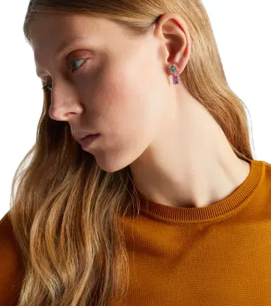 Suzanne Kalan 18kt rose gold drop earrings with gemstones | Thumbnail 2 Suzanne Kalan 18kt rose gold drop earrings with gemstones | Thumbnail 2
