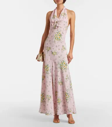 Rodarte Floral-appliqué floral silk crêpe gown | Thumbnail 3