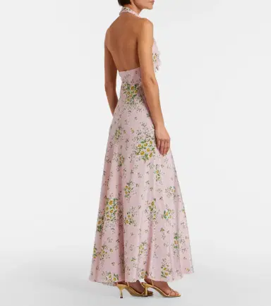 Rodarte Floral-appliqué floral silk crêpe gown | Thumbnail 4
