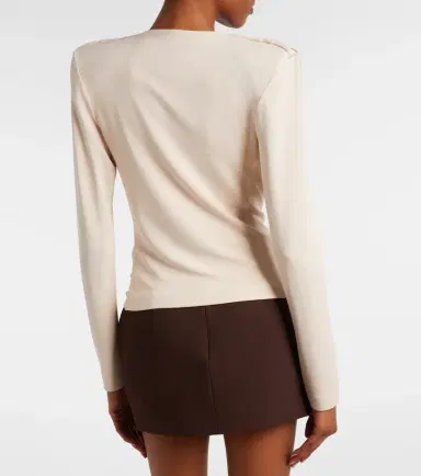 Wardrobe.NYC Wardrobe. NYC Draped jersey top | Thumbnail 6