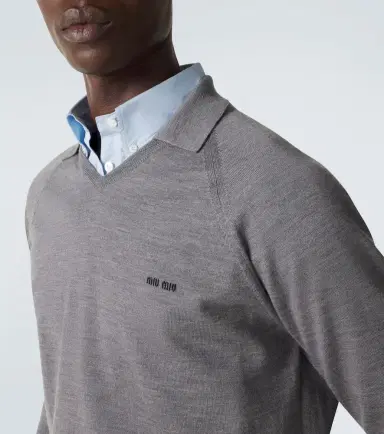 Miu Miu Virgin wool polo sweater | Thumbnail 3