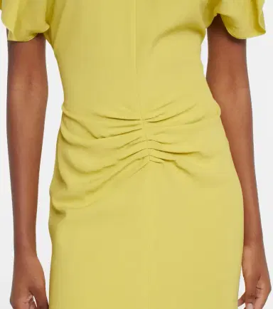 Victoria Beckham Bela gathered crêpe satin midi dress | Thumbnail 3