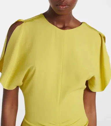 Victoria Beckham Bela gathered crêpe satin midi dress | Thumbnail 5