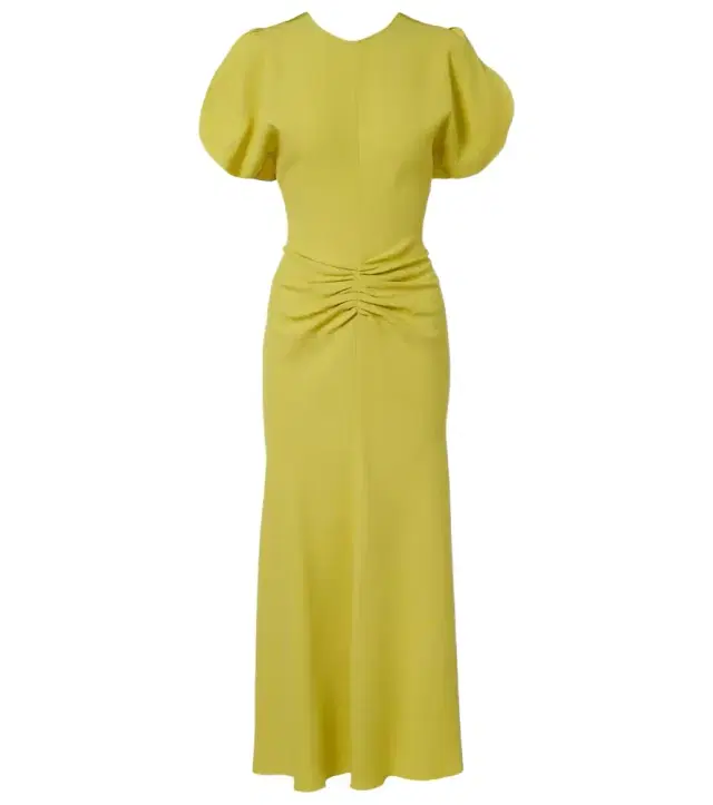 Victoria Beckham Bela gathered crêpe satin midi dress