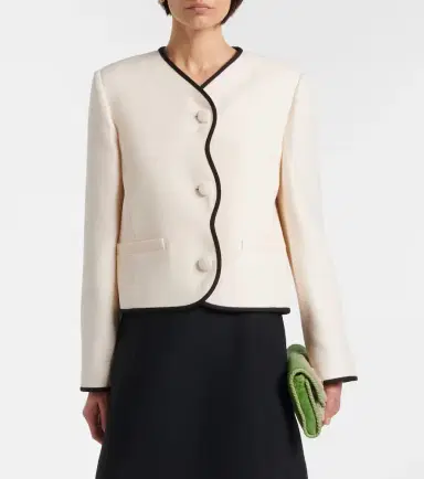 Valentino Crepe Couture scalloped jacket | Thumbnail 2 Valentino Crepe Couture scalloped jacket | Thumbnail 2