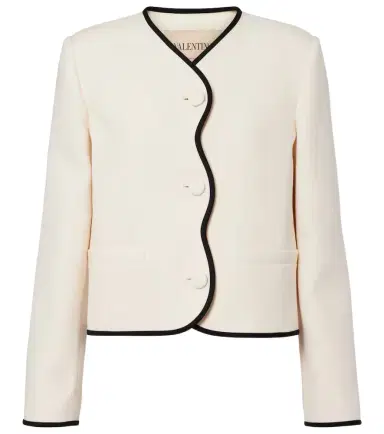 Valentino Crepe Couture scalloped jacket | Thumbnail 1 Valentino Crepe Couture scalloped jacket | Thumbnail 1