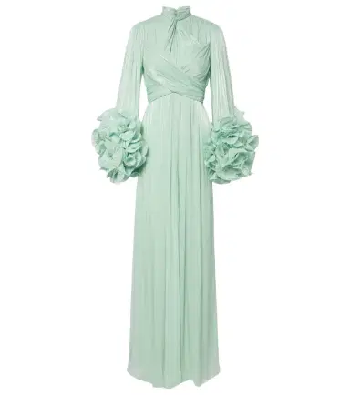 Costarellos Ruffled georgette gown | Thumbnail 1