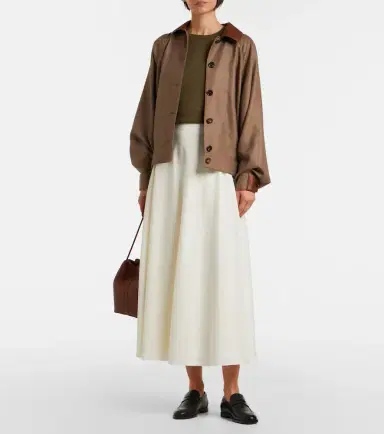 Ralph Lauren Collection Kenzie wool-blend midi skirt | Thumbnail 2