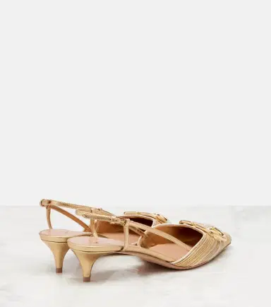 Valentino Garavani VLogo Signature leather slingback pumps | Thumbnail 3