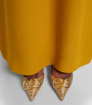 Valentino Garavani VLogo Signature leather slingback pumps | Thumbnail 6