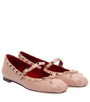 Valentino Garavani Rockstud leather Mary Jane flats | Thumbnail 1
