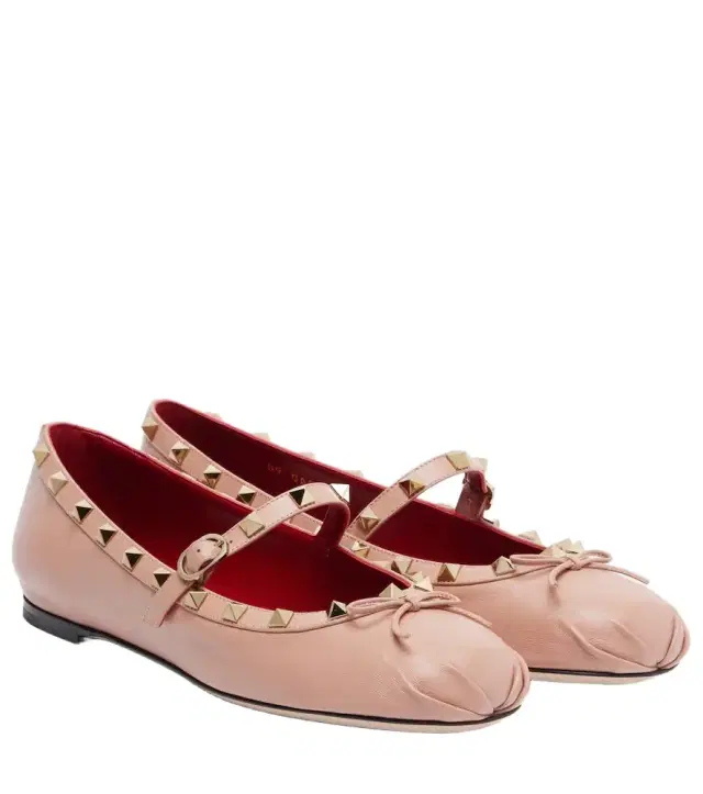 Valentino Garavani Rockstud leather Mary Jane flats