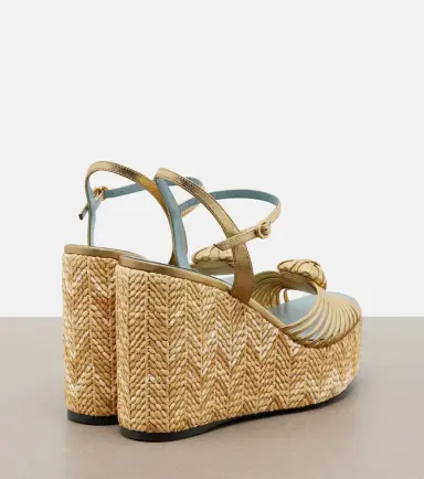 Valentino Garavani Caur Royal leather espadrille wedges | Thumbnail 2