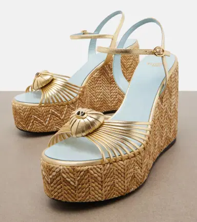 Valentino Garavani Caur Royal leather espadrille wedges | Thumbnail 3