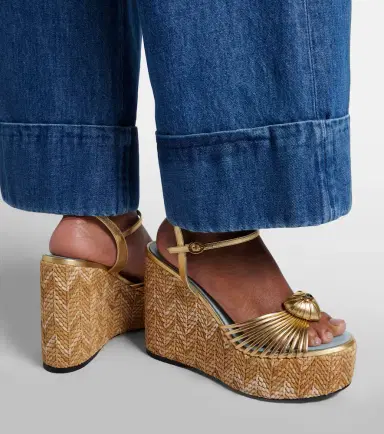 Valentino Garavani Caur Royal leather espadrille wedges | Thumbnail 6