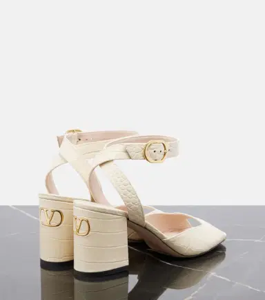 Valentino Garavani Fawcette croc-effect leather sandals | Thumbnail 4 Valentino Garavani Fawcette croc-effect leather sandals | Thumbnail 4