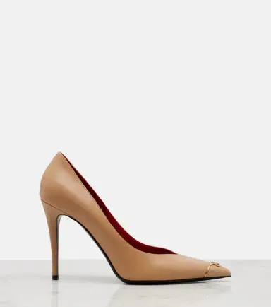 Valentino Garavani Heartip VLogo leather pumps | Thumbnail 2