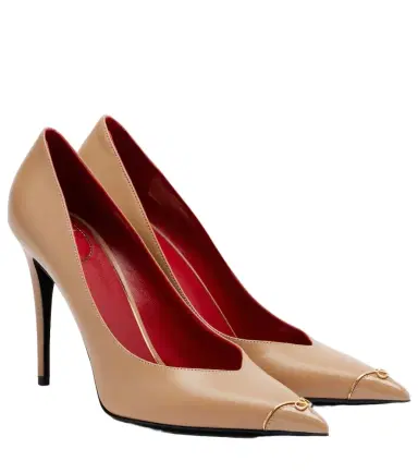 Valentino Garavani Heartip VLogo leather pumps | Thumbnail 1