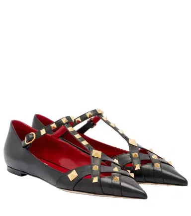 Valentino Garavani Studdy leather Mary Jane flats | Thumbnail 1