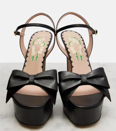 Valentino Garavani Bowow leather platform sandals | Thumbnail 3