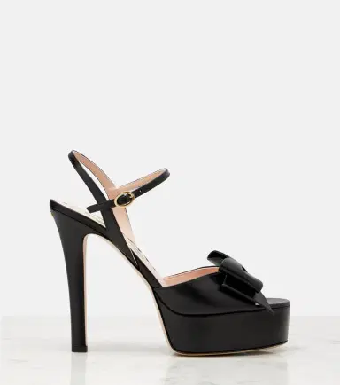 Valentino Garavani Bowow leather platform sandals | Thumbnail 4