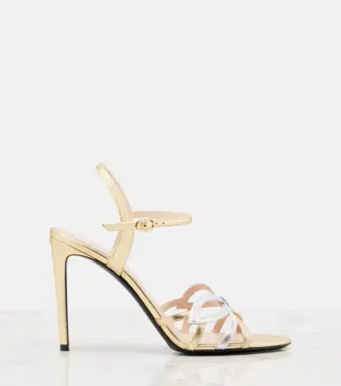 Valentino Garavani Bow metallic leather sandals | Thumbnail 4 Valentino Garavani Bow metallic leather sandals | Thumbnail 4