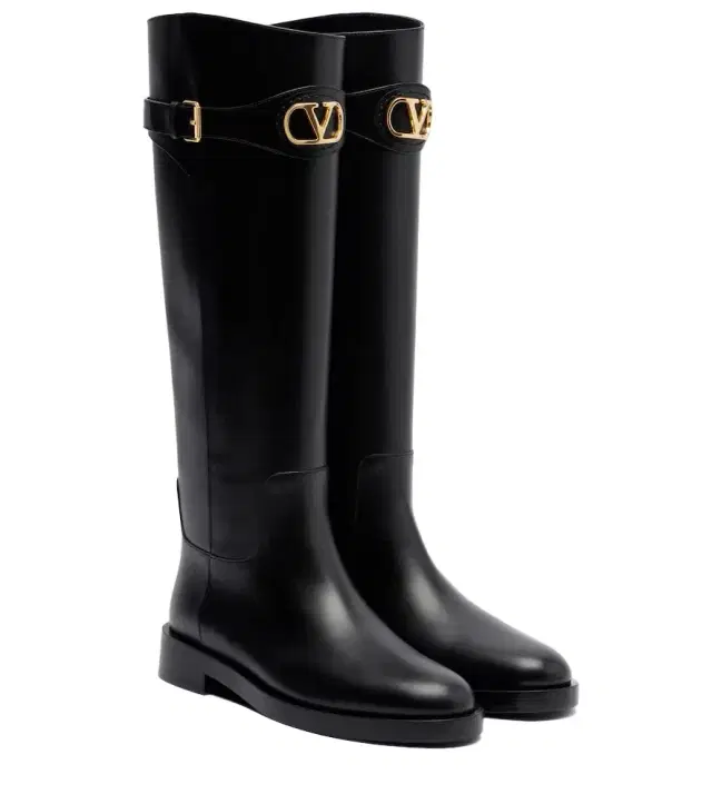 Valentino Garavani VLogo leather knee-high boots