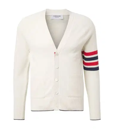 Thom Browne 4-Bar linen and cotton cardigan | Thumbnail 1 Thom Browne 4-Bar linen and cotton cardigan | Thumbnail 1