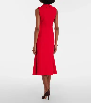 Emilia Wickstead Leontine wool crêpe midi dress | Thumbnail 3