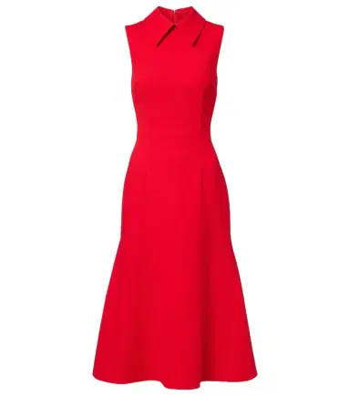 Emilia Wickstead Leontine wool crêpe midi dress | Thumbnail 1